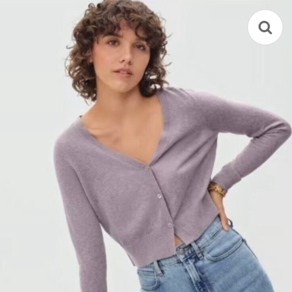 Everlane Featherweight Alpaca Greyish Cardigan